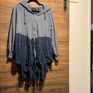 FREE PEOPLE Gray/Blue Women's Jacket